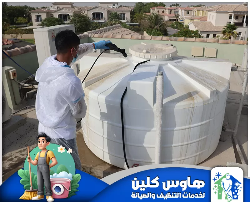 تنظيف اسطح الخزانات بالدمام 0506747660 هاوس كلين نظيف خزانات المياه في الدمام باستخدام معدات عالية الضغط لضمان تنظيف فعال.